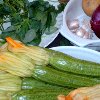 Zucchini and other fresh ingredients